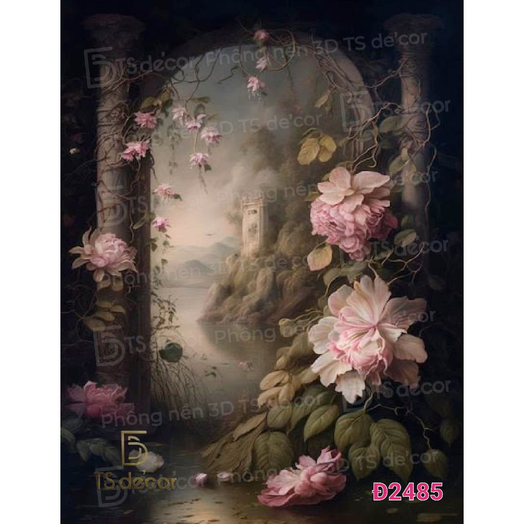 Mẫu background phông nền 3D 5D vibe mơ mộng dịu dàng decor studio, phòng ngủ