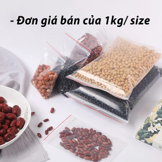 .Túi zipper chỉ đỏ  túi khóa miệng 100 túi/bịch cỡ nhỏ , vừa và lớn đủ size