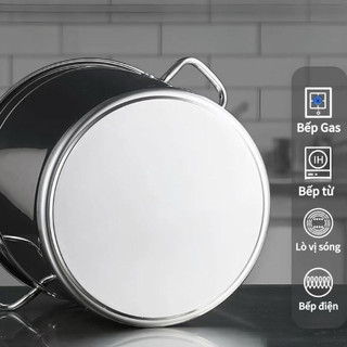 Nồi inox 3 đáy Chubby Chef 60CM/165L dùng được mọi loại bếp chuyên dùng cho bếp từ