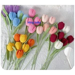 Tulip 6 Cánh Len Handmade ( Có Nhụy )