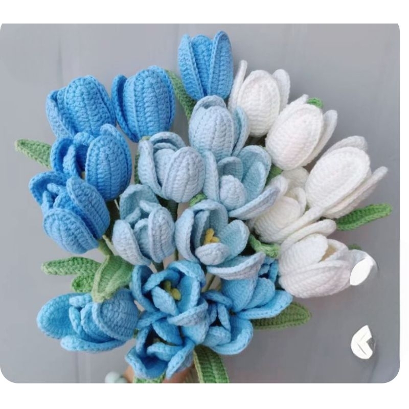 Tulip 6 Cánh Len Handmade ( Có Nhụy )