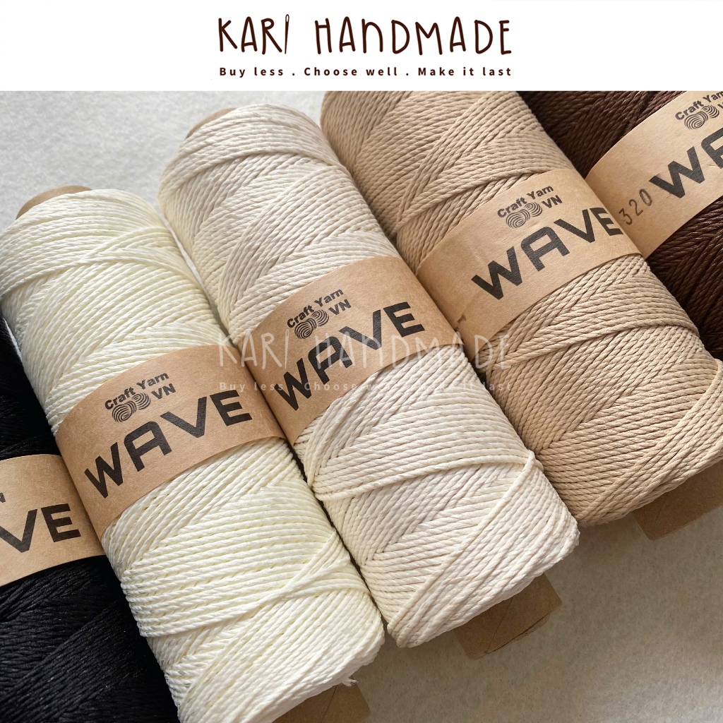 Sợi WAVE Craftyarn VN móc túi mũ 125gr