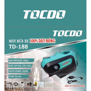 máy rửa xe tocdo model t188 mô tơ lõi đồng công suất 2300w được kiểm tra