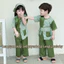 - Đồ đôi cho bé, Bộ bà ba bé trai bé gái KÈM KHĂN, chất vải lụa mềm mát size 7ky - 45ky