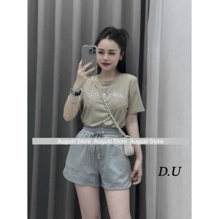 Quần Sooc Nữ Cotton Đùi Ngắn Cạp Cao Dây Rút QCCC Cao Cấp