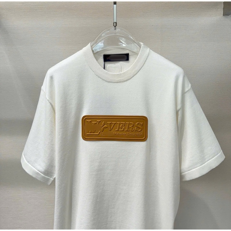 ⚡️[Hight Quality] Áo Phông Len 1-\/ Cộc Tay Patch Ready To Wear - Điểm Nhấn Logo Nâu Thêu Mảng Cao Cấp Qccc Nam Nữ