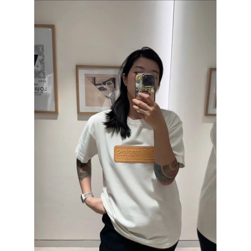 ⚡️[Hight Quality] Áo Phông Len 1-\/ Cộc Tay Patch Ready To Wear - Điểm Nhấn Logo Nâu Thêu Mảng Cao Cấp Qccc Nam Nữ