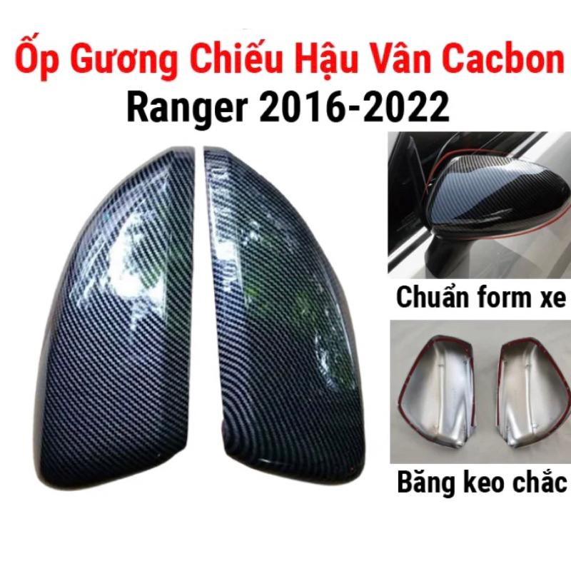 Ốp gương chiếu hậu xe Ford Ranger 2016-2025