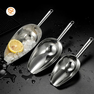 Muôi xúc đá, xẻng xúc đá inox không gỉ nhiều kích thước Cam Homeware