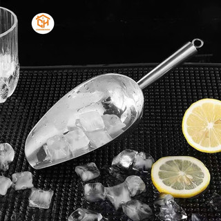 Muôi xúc đá, xẻng xúc đá inox không gỉ nhiều kích thước Cam Homeware