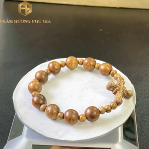 Vòng trầm Mân Côi trầm hương tốc vườn cao cấp