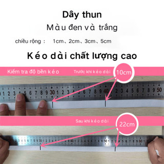 10 mét dây thun quần trắng đen 0.3cm 0.5cm 1cm 2cm 3cm 5cm... SUNND