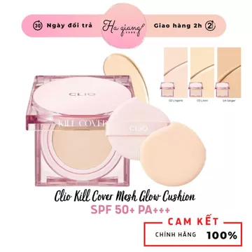 Phấn Nước Cushion Clio Kill Cover [Mesh Glow] Vỏ hồng - Phấn Nước Clio Kill Cover Mesh Glow Cushion SPF50+ PA++++