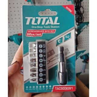ĐỒ NGHỀ TOTAL Bộ 9 đầu tua vít TACSD3091 <HÀNG CHÍNH HÃNG>