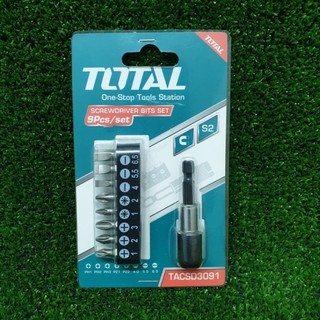 ĐỒ NGHỀ TOTAL Bộ 9 đầu tua vít TACSD3091 <HÀNG CHÍNH HÃNG>