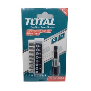 ĐỒ NGHỀ TOTAL Bộ 9 đầu tua vít TACSD3091 <HÀNG CHÍNH HÃNG>