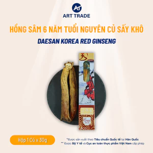Hồng Sâm Nguyên Củ, Sâm Khô 6 Năm Tuổi Korean Red Ginseng Daesan Hàn Quốc 1 Củx30g Quà Tặng Cao Cấp