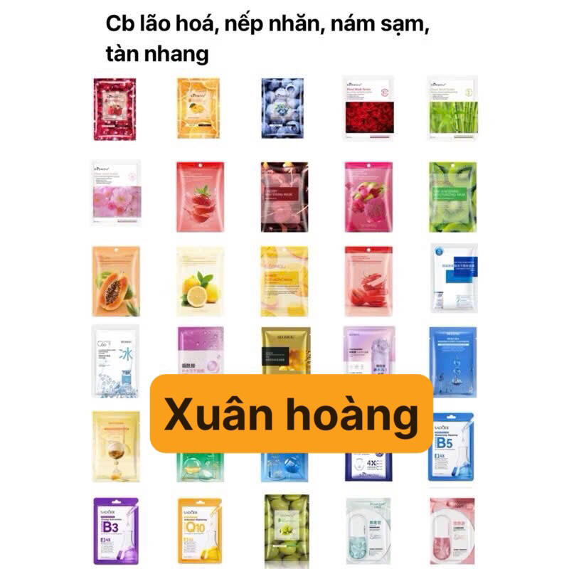 Mặt Nạ Dưỡng Da Cao Cấp. Giúp Cấp Ẩm, Sáng Da, Mờ Thâm, Da Đều Màu. 25g/gói