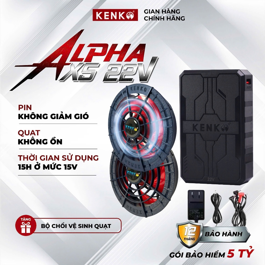 [KENKO STORE] Pin Lẻ 22V Kenko không kèm sạc, hàng Kenko chính hãng, Bảo Hành 12 tháng!