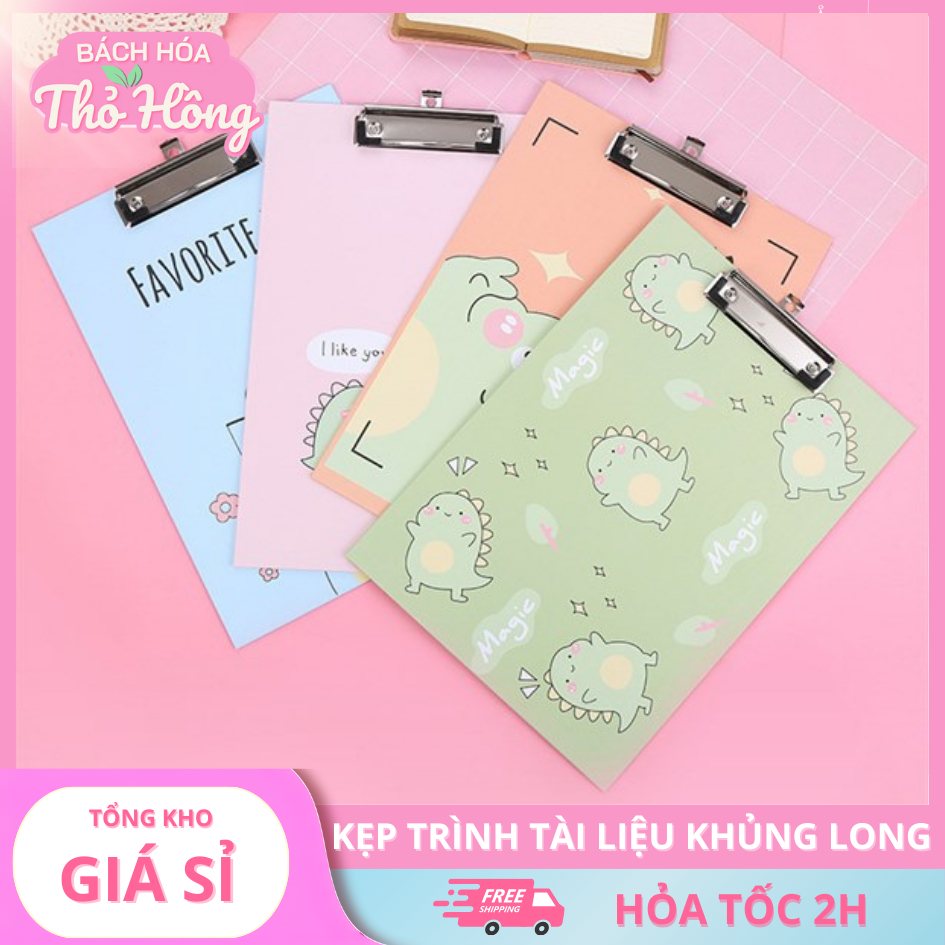 Kẹp trình tài liệu khủng long dễ thương