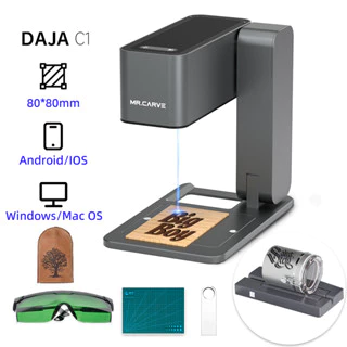 MR.CARVE C1 ENGRAVER<br>Portable C1 Engraving Machine is made of high strength aluminium material, and design with foldable body which lightweight and convenient to carry, bring it to the outdoor, office or studio would be easier.<br>Excellent Engrave Performance: The carving accuracy is up to 0.05mm. It supports the carving of all paper, wood, leather, most plastics and other materials. Bottom plate hollow design, and up to 80*80mm engrave area, free to carve large object at will.<br>Galvanometer: 5W Blue light power. The integrated galvanometer is adopted, and the field mirror can reach 600mm/s, which is sensitive, compatible and more stable.<br>One Button to Auto Focus: The high-precision motor controls the lifting of the support, saying goodbye to the manual focus adjustment, and upgrading the era of al intelligence.<br>Free Cutting: It can cut wood, paper, leather, etc. with a thickness of less than 2mm. It has its own cutting panel, which is more convenient for operation and easy to make DIY manually.<br><span style='font-size: 11pt;'><em>This post contains affiliate links. If you buy through them, I may earn a commission at no extra cost to you. Thank you!</em></span>