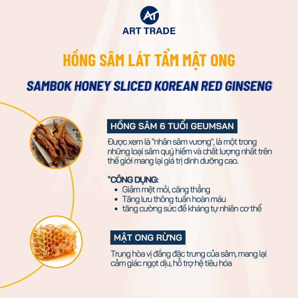 Hồng Sâm Lát Tẩm Mật Ong Sambok Honey Sliced Korean Red Ginseng Hàn Quốc 20gx 1 Hộp Qùa Tặng Cao Cấp