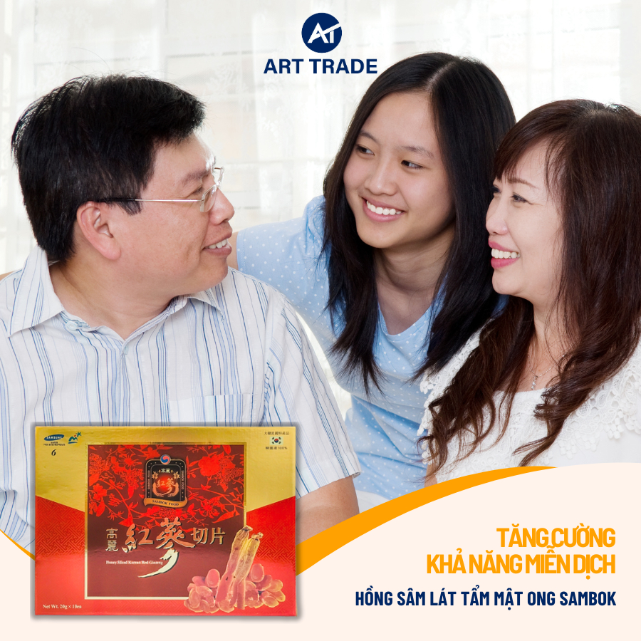 Hồng Sâm Lát Tẩm Mật Ong Sambok Honey Sliced Korean Red Ginseng Hàn Quốc 20gx 1 Hộp Qùa Tặng Cao Cấp
