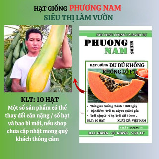 10 Hạt - Hạt Giống Đu Đủ Khổng Lồ Mangnung F1 Phương Nam