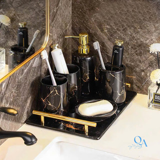 Bộ Cốc Đánh Răng LAVABO 6 Món Sứ Xương Cao Cấp – Sự Lựa Chọn Hoàn Hảo Cho Phòng Tắm Sang Trọng