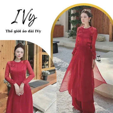 Aó Dài Cách Tân Tứ Thân, Như Nguyệt tơ ánh đỏ đính kết