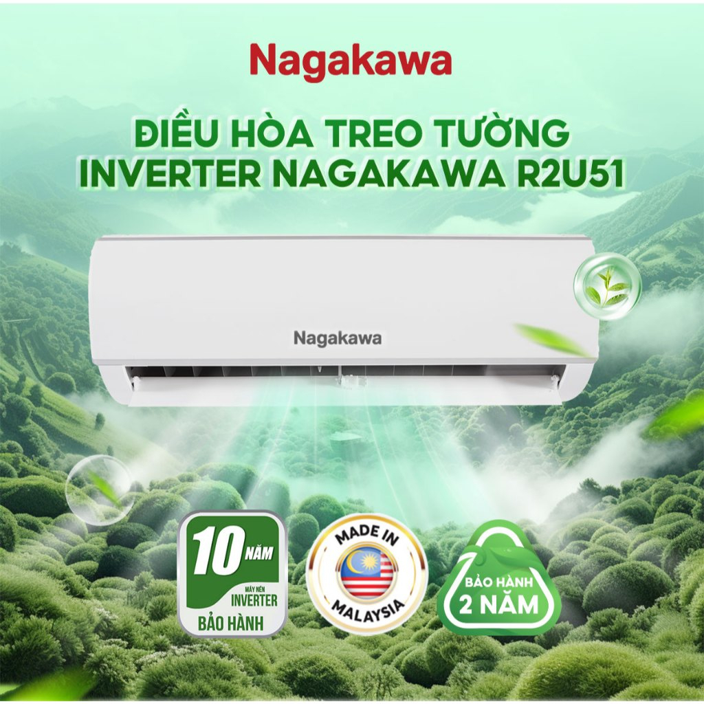 Ảnh Máy lạnh/ Điều hòa inverter 1.5HP Nagakawa NIS-C12R2U51, làm lạnh nhanh, bảo hành 2 năm, xuất xứ Malaysia 1