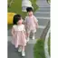 set đồ bé trai bé gái Tone hồng pastel style Hàn cho bé đi chơi du lịch đi học