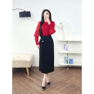 Chân Váy 𝐂𝐂𝐇𝐀𝐓 Dáng Suông Era Hlux Đính Charm Chất Liệu Tuytsi Cao Cấp 15CDS2026ST