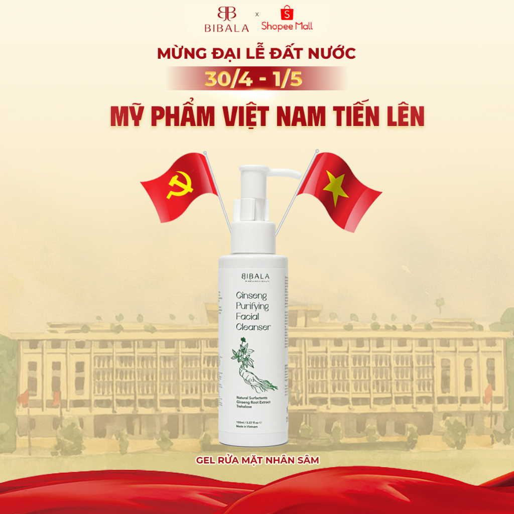 Ảnh Gel rửa mặt Rễ Nhân sâm thanh lọc, mịn màng da - GINSENG PURIFYING FACIAL CLEANSER 150ML BIBALA 1