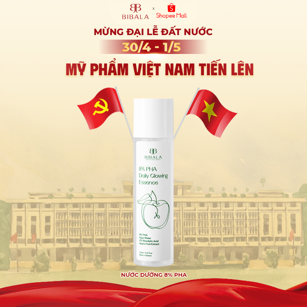 Ảnh 8% PHA Daily Glowing Essence 150 ml - Nước dưỡng sáng, tẩy TBC, ngừa mụn cho da Bibala 1