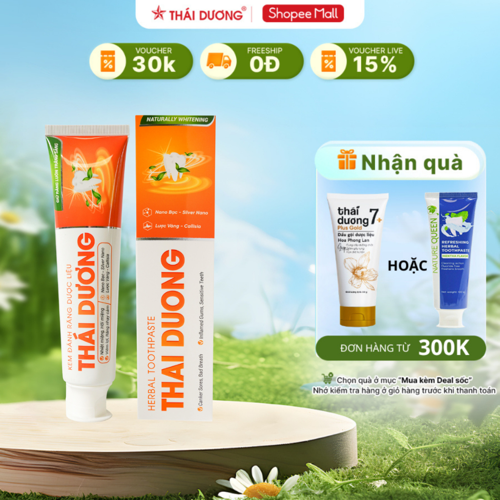 Ảnh Kem đánh răng dược liệu Sao Thái Dương 150g - Sao Thái Dương Kem đánh răng giảm ê buốt, sâu răng, chảy máu chân răng 1