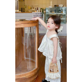 [B&G] Sét bộ thêu cao cấp quần dài dễ thương cá tính cho bé gái từ 10-40kg(1-10 tuổi)