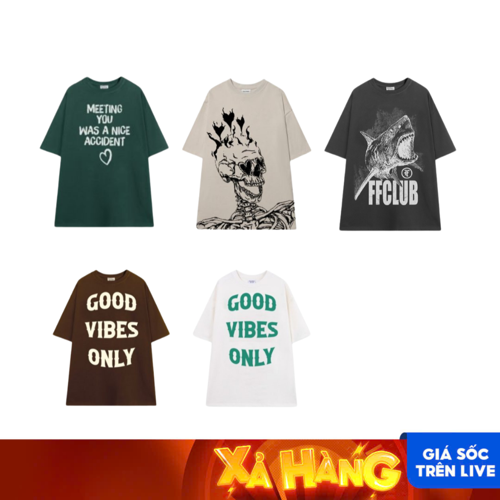 [XẢ KHO]  ÁO THUN FF FORM RỘNG MEETING YOU TEE, VẢI THUN 2 CHIỀU COTTON 250GSM MIX
