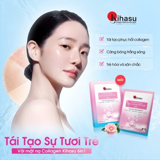 Mặt Nạ Collagen KIHASU Cấp Ẩm Mờ Thâm Dưỡng Sáng Da Phục Hồi Da Peptide 6in1 Công Nghệ Nhật Bản