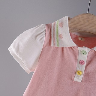 Váy polo bé gái dáng chữa A ngắn tay cao cấp 7-12kg thời trang bé gái phong cách Hàn D1103