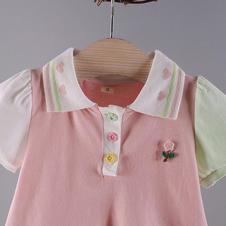 Váy polo bé gái dáng chữa A ngắn tay cao cấp 7-12kg thời trang bé gái phong cách Hàn D1103