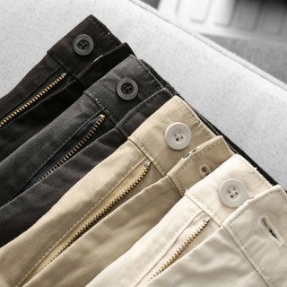 Quần dài kaki nam ống suông co giãn, đứng form, thiết kế basic - OCT LABEL