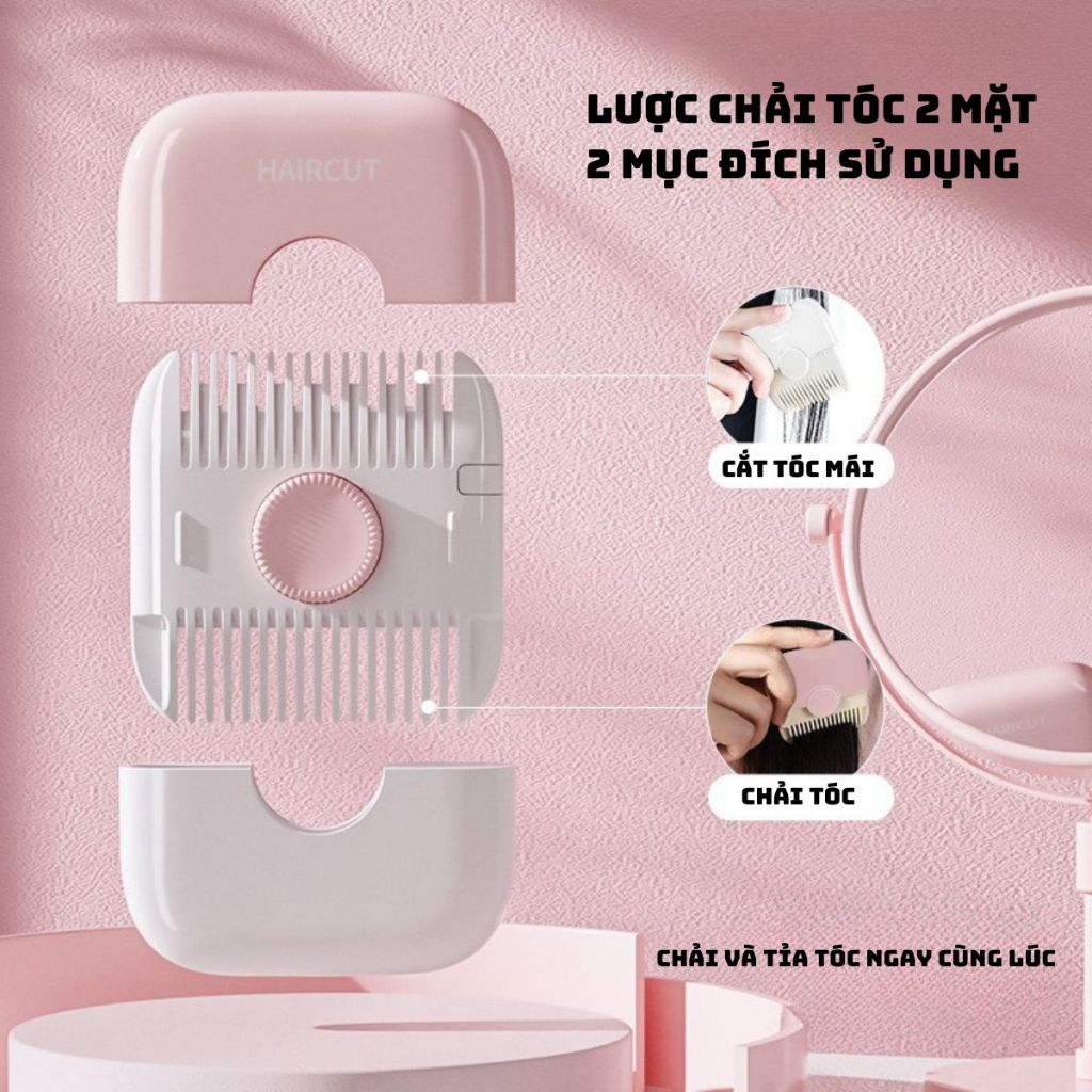 Lược tỉa tóc cầm tay đa năng 2 in 1 tiện lợi