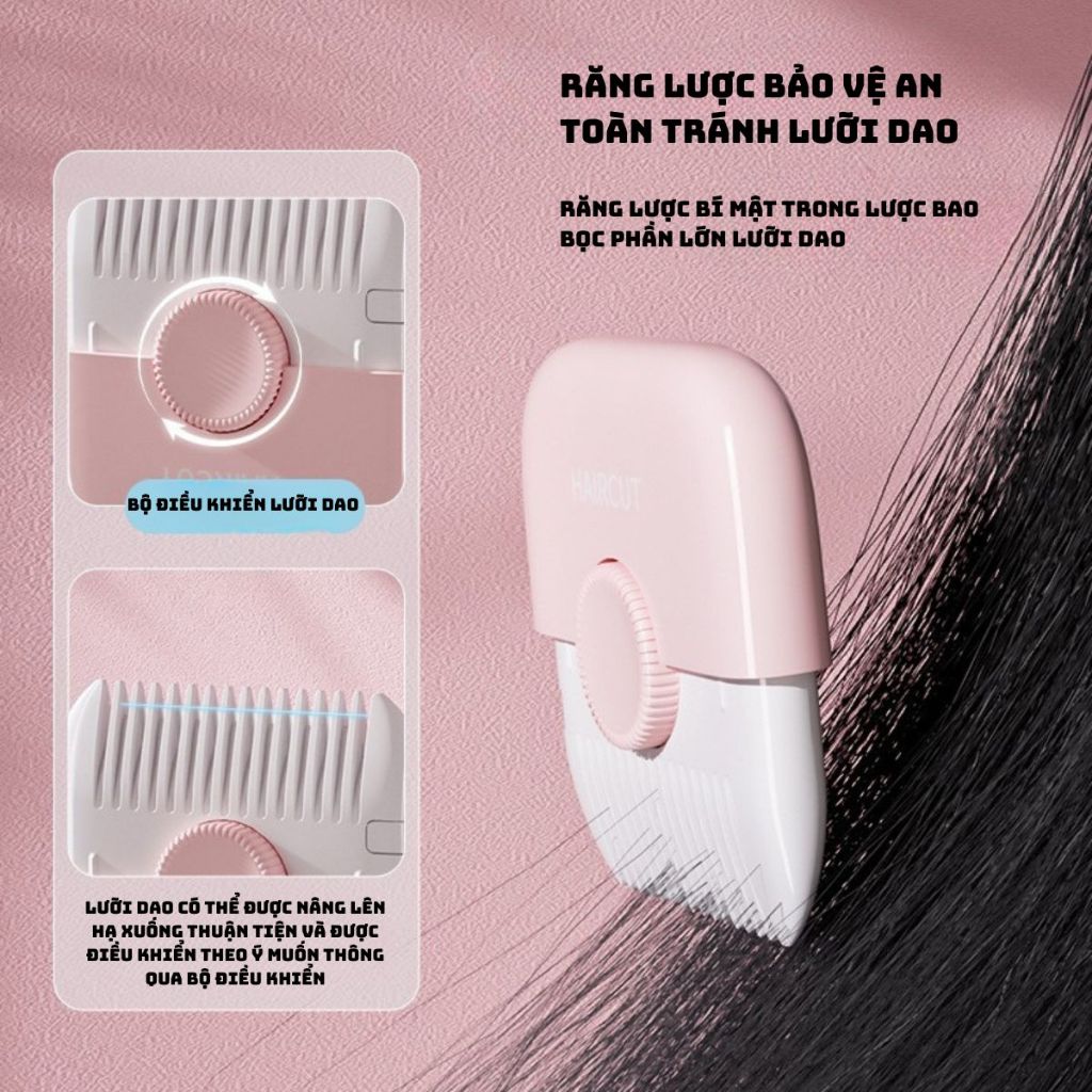 Lược tỉa tóc cầm tay đa năng 2 in 1 tiện lợi