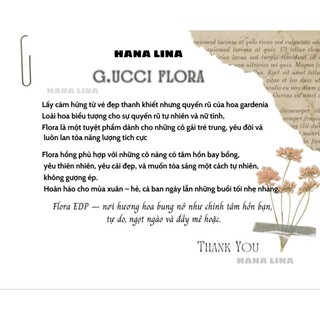 Nước Hoa Nữ Hana Lina G.ucci Flora ( chai chiết 10ml)– Hương Hoa Tươi Mát, Quyến Rũ, lưu hương lâu suốt 24h