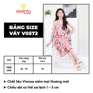 [XẢ KHO GIÁ SỐC] Váy đầm ngủ hai dây nữ mặc nhà vải Viscose tự nhiên thoáng mát mã MEV0572