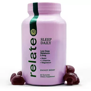 Relate Sleep Daily Gummies Kẹo dẻo melatonin cho giấc ngủ sâu và thư giãn.