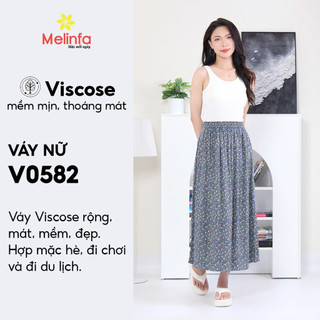 [XẢ KHO GIÁ SỐC] Chân váy nữ mặc mùa hè  thoáng mát vải Viscose tự nhiên mềm mại mã MEV0582