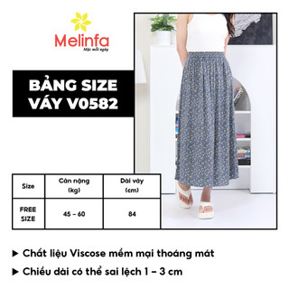 [XẢ KHO GIÁ SỐC] Chân váy nữ mặc mùa hè  thoáng mát vải Viscose tự nhiên mềm mại mã MEV0582