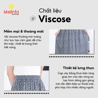 [XẢ KHO GIÁ SỐC] Chân váy nữ mặc mùa hè  thoáng mát vải Viscose tự nhiên mềm mại mã MEV0582